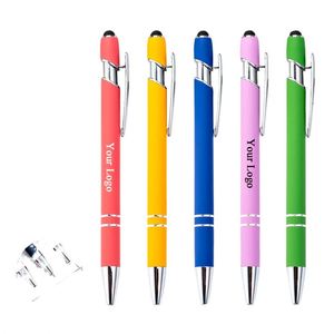 Bolígrafo con Punta Metálica y Recubrimiento Suave al Tacto, Logotipo Personalizado, Venta Directa de Fábrica, Pedidos al por Mayor, Bolígrafos Promocionales - Product Image 4