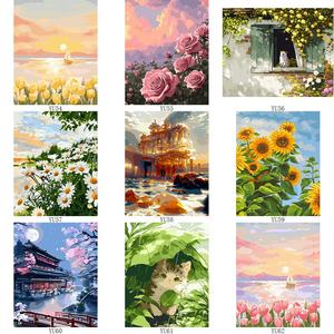 Nuevo Diseño 2026: <span class=keywords><strong>Pintura</strong></span> por Números de <span class=keywords><strong>Rosas</strong></span> con Textura de Sueños 40x50 sobre Lienzo para Jóvenes Adultos - Product Image 5