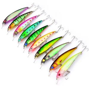 Appâts durs en plastique de haute qualité, 10 couleurs, 11 cm, 13,4 g, appâts pour poissons nageurs, 4 #   Trois crochets - Product Image 3