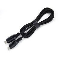 Câble de charge rapide tressé en nylon de haute qualité 1,2 m PD27W USB-A vers C vers C avec affichage numérique pour appareils iOS