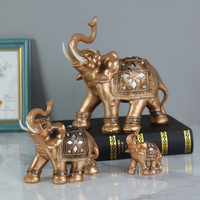 Éléphant européen en résine artisanat décoration or éléphant créatif décoration de la maison bureau salon éléphant résine artisanat