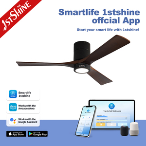 Ventilatore da <span class=keywords><strong>Soffitto</strong></span> di Lusso 1stshine con Pale in Legno Massello, Telecomando, Luce LED, Alta Qualità e Prestazioni Elevate - Product Image 6