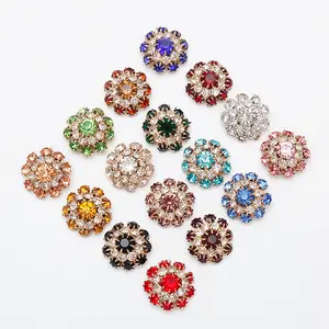 Colorido Rhinestone Crystal Diamond Botões para Wool Coat Cardigan Diamond Decoração Acessórios Crystal Botões - Product Image 1