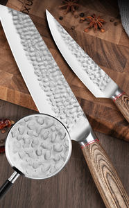 Set pisau tulang 6 inci baja karbon tinggi, koki Kiritsuke Santoku Nariki utilitas Paring daging dengan pegangan Pakkawood - Product Image 4