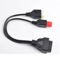 Cable de Extensión OBDII de 16 Pines para Motocicleta, de Uno a Dos Conectores, a Conector de Diagnóstico de 4 Pines + 6 Pines