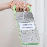 KZR Hachoir et râpe à légumes manuels multifonctionnels en acier inoxydable avec composants en PP – Outil de cuisine domestique durable