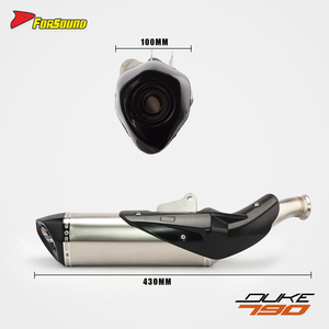 Cabezal <span class=keywords><strong>de</strong></span> fibra <span class=keywords><strong>de</strong></span> carbono <span class=keywords><strong>de</strong></span> acero inoxidable, <span class=keywords><strong>doble</strong></span> oreja, sección media y trasera, <span class=keywords><strong>tubo</strong></span> <span class=keywords><strong>de</strong></span> <span class=keywords><strong>escape</strong></span> silenciado para motocicleta para KTM Duke 790/890 - Product Image 6