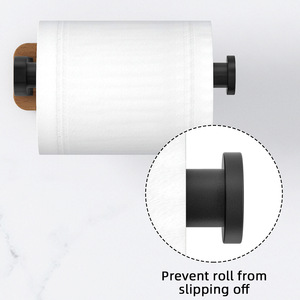 Porte-rouleau de papier et porte-serviettes mural en alliage de zinc créatif pour salle de bain, design moderne, auto-adhésif, longueur 35 cm - Product Image 4
