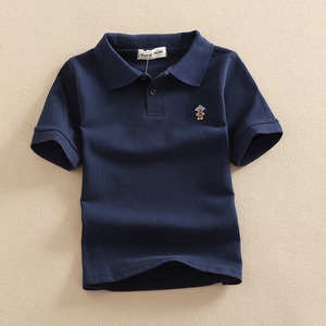Tissu piqué 100% coton pour t-shirt polo mignon pour garçons, enfants, t-shirts brodés avec un motif d'ours, t-shirt polo pour bébé, nouveau modèle 2020 - Product Image 6