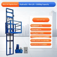 Monte-charge Électrique Hydraulique pour Usines, Type Rail, Petit Ascenseur Simple/Double Rail, Anti-Chute, Commande par Bouton
