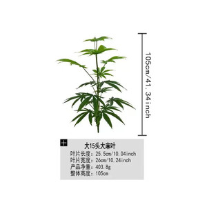 Foglie di Cannabis Artificiali Grandi, 15 Pezzi in Plastica per Oggetti di Scena Cinematografici e Televisivi - Product Image 3