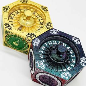 Dés métalliques polyédriques à 6 faces, jouet tournant hexagonal original, gyroscope, dés à manivelle pour jeux de table DND RPG - Product Image 4