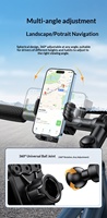 Support de téléphone portable antichoc pour tableau de bord de voiture, en ABS, avec poignée flexible et fixation par clip pour la navigation