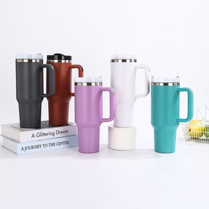Gobelet isotherme de <span class=keywords><strong>voiture</strong></span> 40 oz en acier inoxydable à double paroi, chaud/froid, grande capacité, résistant à la glace, 6-12h, avec poignée, design moderne - Product Image 2