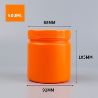 500 ML luxe meilleur cylindre vide écologique violet rose Orange bleu pots de crème en plastique pour emballage de cosmétiques