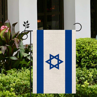Bandera de Israel Material de lino de alta calidad para exteriores 12*18 en más estilos para elegir