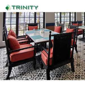 Ensemble de meubles de table en bois vintage, mobilier de <span class=keywords><strong>restaurant</strong></span>, personnalisé 5 étoiles, design moderne de luxe, pour hôtel - Product Image 1