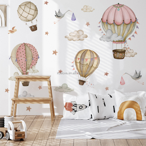 Étoiles et nuages envoyer enfant oiseau dessin animé stickers muraux <span class=keywords><strong>chambre</strong></span> de bébé maternelle décoration papier peint autocollants auto-adhésifs - Product Image 3