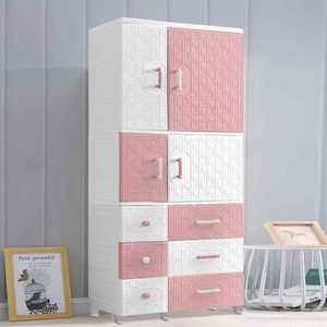 Organisateur de tiroirs à 5 niveaux pour chambre à coucher, style suspendu et étagères, armoire à double porte, <span class=keywords><strong>commode</strong></span> pour bébé avec tiroirs de rangement - Product Image 5