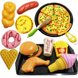 教育玩具子供調理セットファーストフードプレイセットオールキッチン新しいふりプレイキッチンセットおもちゃ