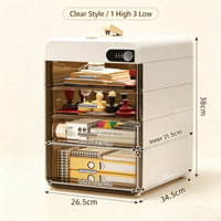 Armoire de rangement de bureau avec verrouillage par mot de passe, organiseur de tiroirs en plastique multicouche, boîte de rangement pour documents A4, pour bureau et maison