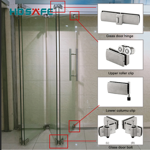 HDSAFE Charnière en acier inoxydable 10mm Portes en verre Porte pliante à glissière pliable Extérieur Extérieur Stak Porte pliante coulissante Patio - Product Image 2