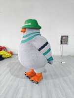 Costume de mascotte gonflable Mouette, Chapeau personnalisé, Costume de mascotte géante en peluche d'oiseau, Costume de mascotte de pigeon ambulant pour événements, fêtes, publicité et promotion