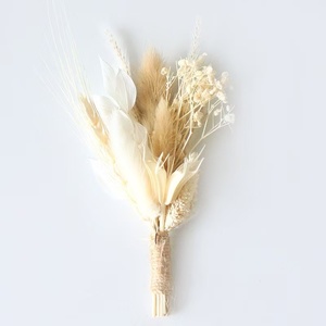 Mini-bouquet de fleurs séchées éternelles personnalisées tout-en-un pour mariée, demoiselle d'honneur, corsage de mariage, boîte cadeau, matériel de décoration DIY - Product Image 1