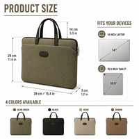 Sacoche pour ordinateur portable personnalisée, étui de transport pour ordinateur portable, housse de protection pour ordinateur portable, sacoche pour ordinateur portable d'affaires avec poche avant