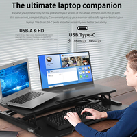 Monitor Portátil de 15.6 Pulgadas FHD IPS HDR Tipo C HD para Laptop, Teléfono, Viajes, Negocios, Juegos, Plug and Play, Altavoces Integrados