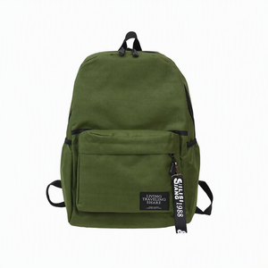 Factory Wholesale Anti-Theft Fashion Waterproof Nylon Letter Unisex Multi-functional Student <b>Backpack</b> Arcuate Shoulder Strap - Product Image 5