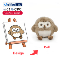 Boneka mewah 20cm buatan khusus membuat desain Anda sendiri mainan mewah kustom Plushie hewan kualitas tinggi