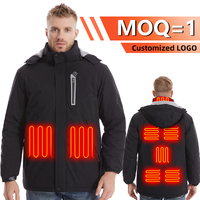 Veste chauffante pour homme et femme, manteau chauffant, 8 zones chauffantes, 3 niveaux de température, imperméable, coupe-vent, ski, chasse