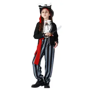 2023 Girl Kid Role Play Dress Up Set Traje de Princesa Pirata Caribenha HCBC-079