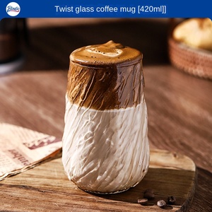 Tại Gói Cổ Điển Mỹ Phong Cách Bẩn Cốc Thủy Tinh Ý Phong Cách Tập Trung Latte <span class=keywords><strong>Cup</strong></span> Cho Buổi Chiều Trà Chất Lượng Thủy Tinh Drinkware - Product Image 6