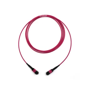 Ad alta densità MPO cavo di toppa femminile in fibra con PVC giacca 1M 5M 10M 25M SM MM SX DX LSZH 3.0mm per la telecomunicazione