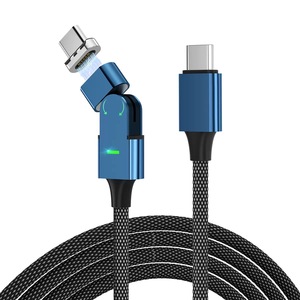 360&deg;Rotation <strong>Magnetic</strong> <strong>Charging</strong> <strong>Cable</strong> 3 in 1 <strong>Magnetic</strong> <strong>Charging</strong> Cord Compatible with Mirco USB Type C Smartphone - Product Image 1
