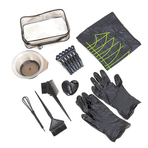 Hair Dyeing Kit Complete Set With <b>Gloves</b> Bowl Brush Combs Cape Tools For Home Hair Coloring - Product Image 1
