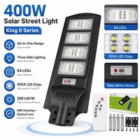 Farola Solar de Alta Luminosidad de 400W con 64 LED ABS 5054 y Sensor de Radar para Carreteras, Patios y Estacionamientos