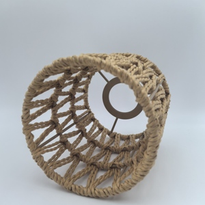 Tùy Chỉnh Truyền Thống Phong Cách Giấy Mây Chụp Đèn Dệt Hình Trụ Bìa Cho Trần Treo Hoặc Đèn Sàn Trong Nhà Sử Dụng - Product Image 5