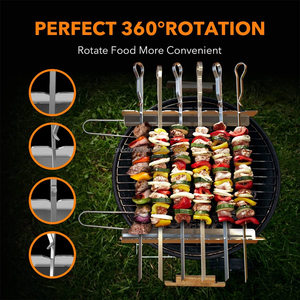 Support à brochettes de <span class=keywords><strong>Barbecue</strong></span>, support en acier inoxydable, support en métal de brochettes pour grill, 1 pièce - Product Image 3