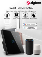 Interrupteur mural intelligent Tuya Zigbee 20A haute puissance AC, télécommande, commande vocale, écran tactile, compatible Alexa Google Home, pour chauffe-eau