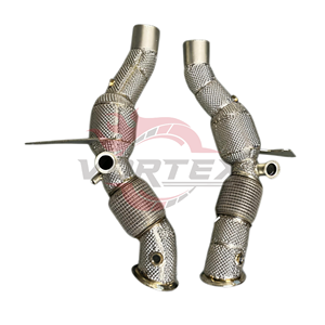 Vortex - Tuyau d'échappement flexible en acier inoxydable de haute qualité, poli miroir 1,5 mm, protection thermique pour Ferrari F8 Spider Tributo - Product Image 2