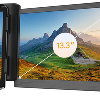 Moniteur à triple écran FHD IPS EL-P2 PRO de 13.3 pouces pour ordinateur portable, un câble de connexion de type C compatible avec l'ordinateur portable M1 MacBook 60Hz