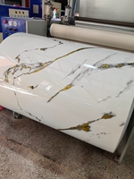 Vente flash pour la décoration murale, autocollants muraux autocollants en PVC, feuille de marbre UV, marbre