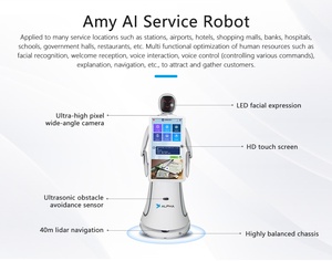 Robot concierge d'entreprise Csjbot AI, réceptionniste intelligent, reconnaissance faciale, interaction vocale pour les services publics, modèle Amy Plus - Product Image 3