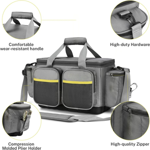 Grand sac <span class=keywords><strong>de</strong></span> rangement pour équipement <span class=keywords><strong>de</strong></span> <span class=keywords><strong>pêche</strong></span> en plein air personnalisé Fermeture à glissière en polyester imperméable pour l'organisation <span class=keywords><strong>de</strong></span> l'équipement - Product Image 3