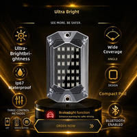Lampes LED tout-terrain LD DREAM 16 Pod Full Angle RGBW Multicolore IP67 Étanche 12V pour Châssis et Cavités de Roues de Véhicules Tout-Terrain, Lot de 2, 8 Voies