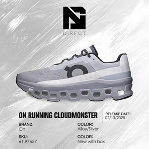 Zapatillas Deportivas Cloudmonster 'Alloy Silver', Modernas, Cómodas, con Cordones, Transpirables, para Caminar - Product Image 6