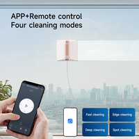 Robot de nettoyage de vitres intelligent 7000Pa, nettoyeur de vitres automatique avec système anti-chute, pulvérisation d'eau double face pour les fenêtres domestiques